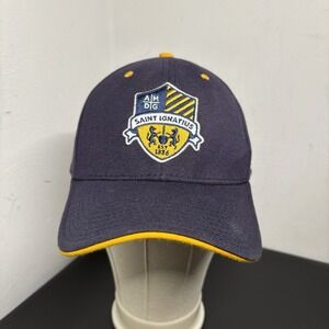 St. Ignatius Wildcats Alumni Hat The Game Pro OSFM Flex Navy Blue Yellow Unisex